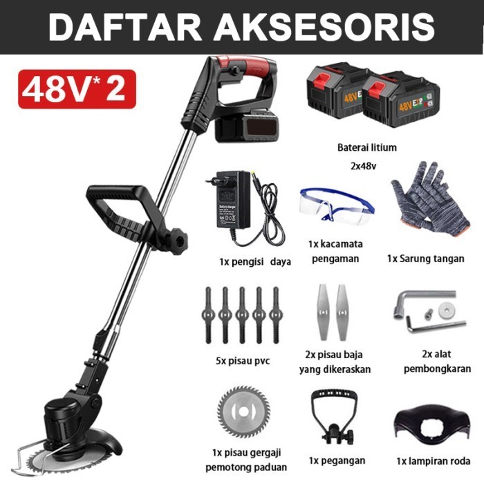 Mesin Potong Rumput 24V/48V Mesin Pemotong Rumput Mesin Rumput Baterai