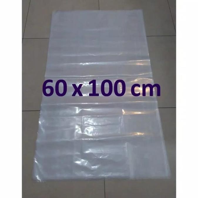 Kantong Plastik Bening Besar 60x100 cm PE Tebal - Kantong Sampah 60 x