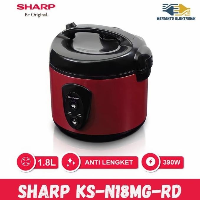 SHARP Rice Cooker KS-N18MG-SL/RD