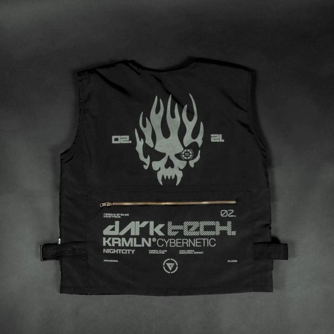 Kremlin Vest Tactical Techwear Hitam - Dark Tech