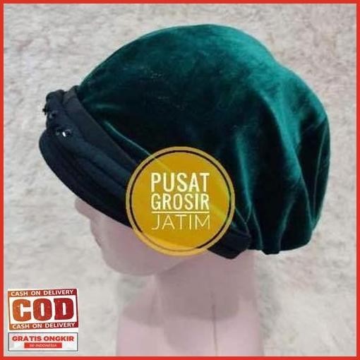 Tarbaru Topi Kupluk Kerpus Nenek Hijab Ibu Ibu Kupluk Topi Ciput Nenek Bludru Songkok Emak Tebal Pro