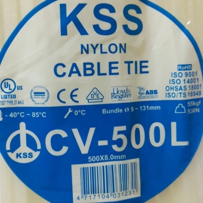 

Kabel Ties Cv 500 Kss 8 Mm Gemuk Isi 100 Pcs ( Cable Tie / Ties )