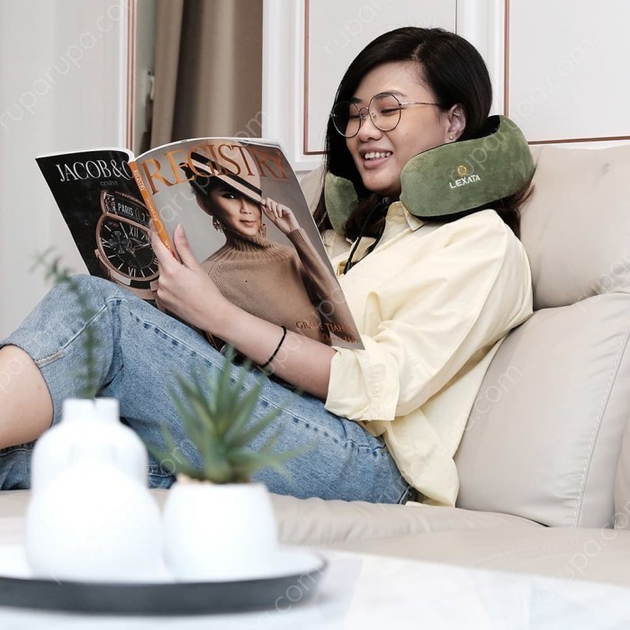 Lexata Bantal Pijat Leher - Hijau/Hitam