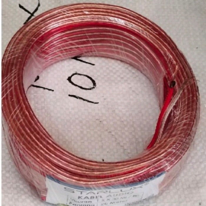 Kabel Listrik Transparan-Kabel Audio-Kabel Serabut 2X30 15Meter