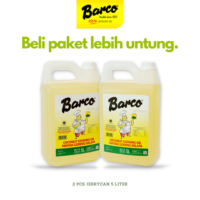 

Promo!! Minyak Goreng Kelapa "Barco" Jerrycan 5 Ltr