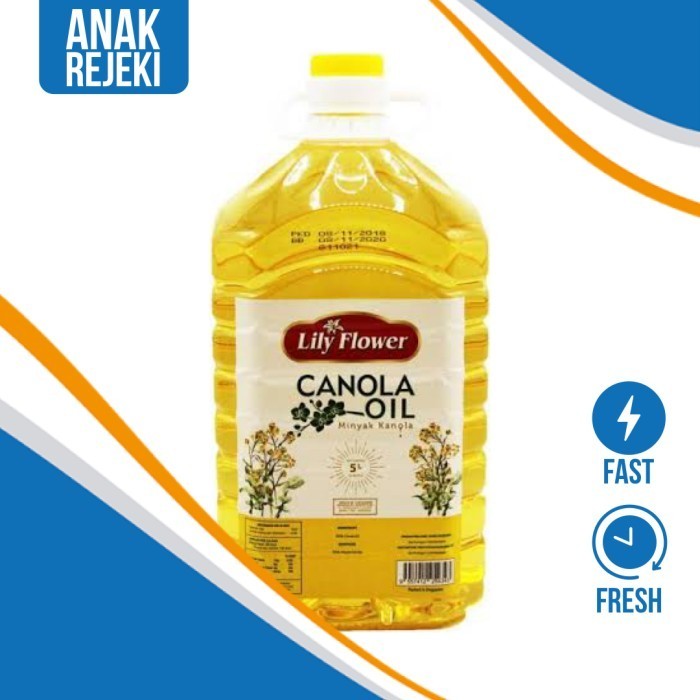 

Canola Oil 5L Lily Flower - Minyak Kanola Lilyflower 5 L Premium Spore