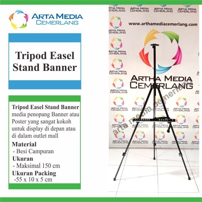 

TRIPOD DISPLAY / STAND BANNER TRIPOD POSTER SATU SISI