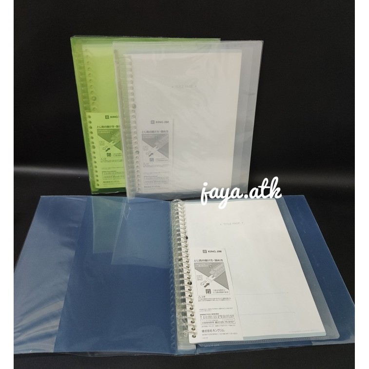 

Binder Note B5 26 Ring Plastik Map Binder Polos Warna Transparant 434