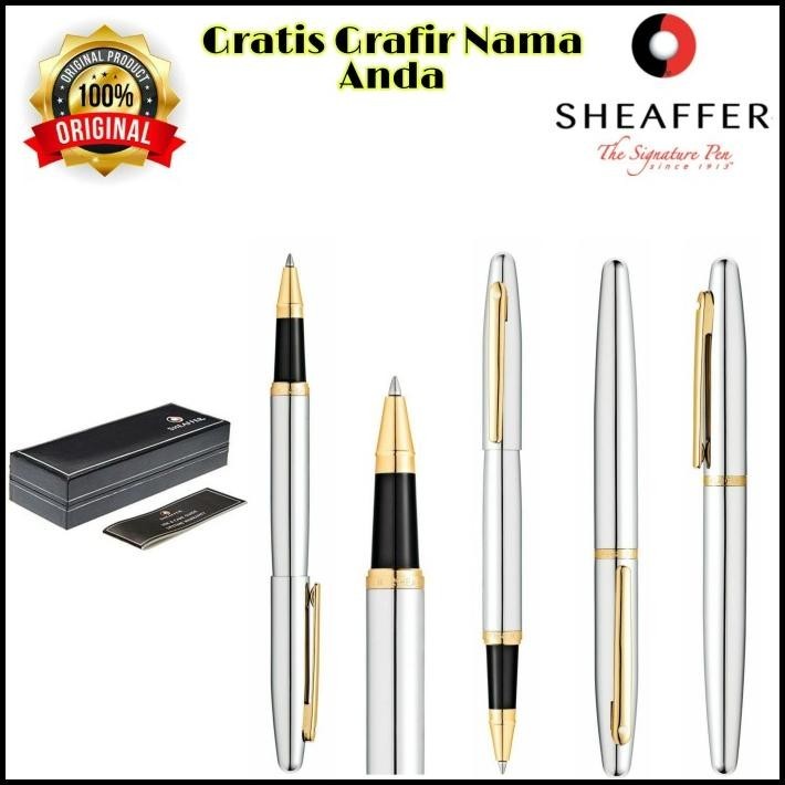 

PULPEN SHEAFFER VFM CHROME GOLD TONE ROLLERBALL GRATIS GRAFIR NAMA