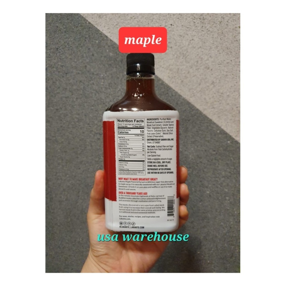 

Lakanto Maple / Cinnamon Maple Flavored Syrup 384 Ml Sirup Maple