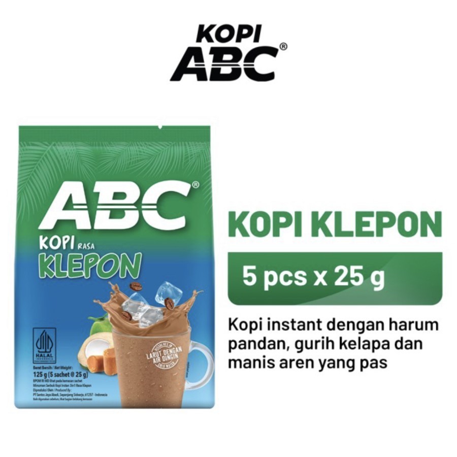 

Abc klepon @ 5 sachet | 25 gr