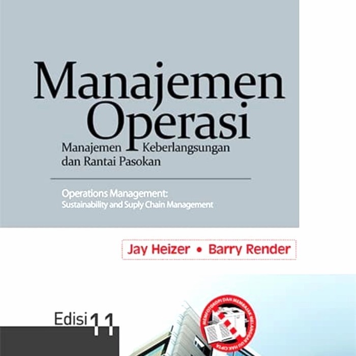 

Buku Manajemen Operasi Edisi 11 Jay Heizer Barry Render Salemba Empat