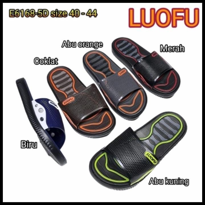 JELLY SANDAL PRIA SENDAL KARET LAKI LAKI IMPORT LUOFU E 6168 5D