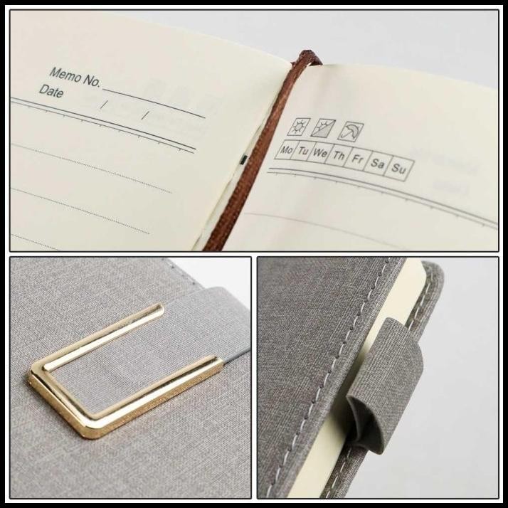

HOT DEAL BUKU AGENDA CATATAN KERJA BINDER MAP COVER KULIT KERTAS A5 - GRAY !!!!