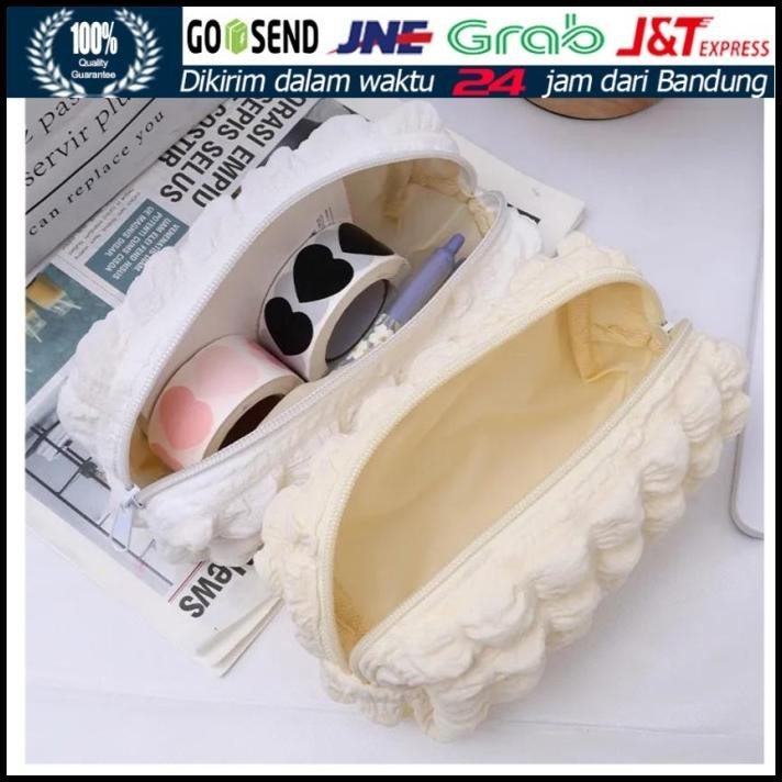 

GRATIS ONGKIR CREAM PUFF PENCIL BAG / TEPAK / TEMPAT PENSIL MOTIF POLOS - 21CM X 8CM !!!