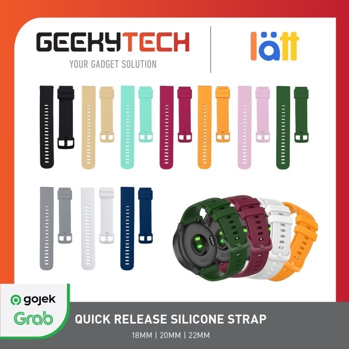 STRAP GARMIN QUICK RELEASE SILICONE / LATT QUICK RELEASE 18 20 22 MM