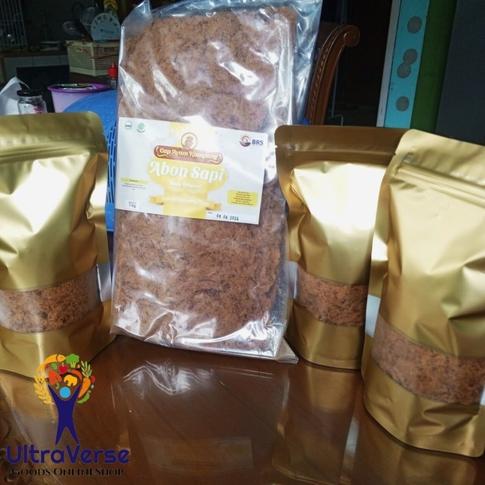 

Abon Sapi Cap Ayam Kampung 200G Refill / & Pedas Halal