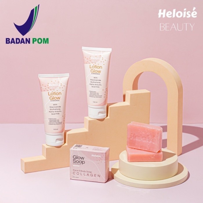Paket Brightening Heloise Beauty (Lotion Glow 1 + Glow Soap 1)