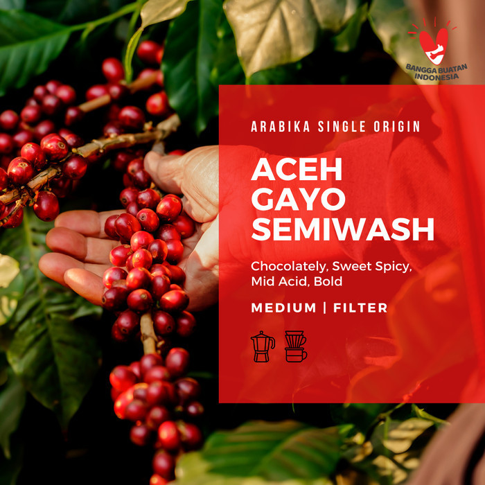 

Arabika Gayo Semi Wash 200 Gr Roast Bean Coffee - Kopi Biji Matang