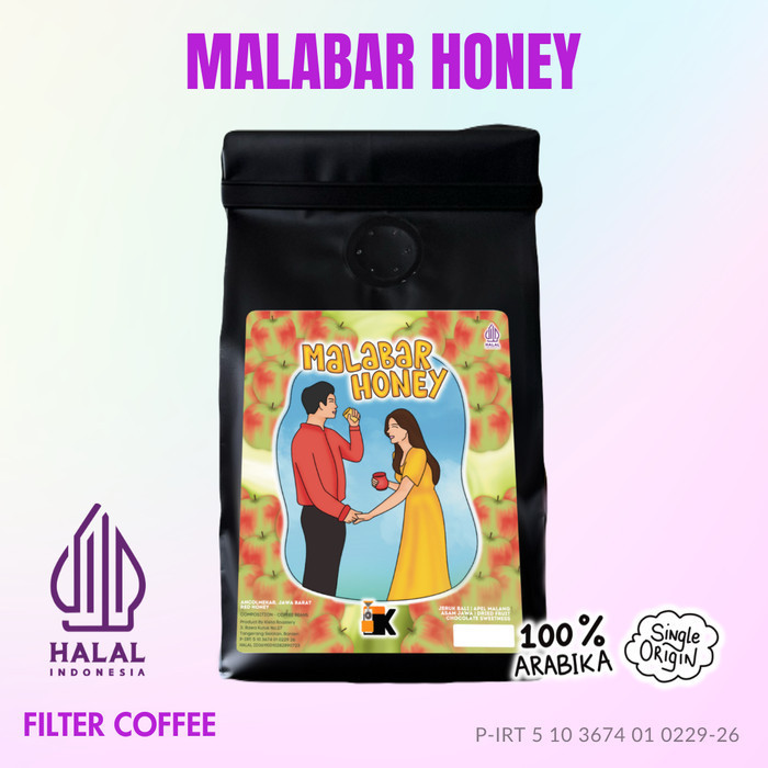 

Biji Kopi Arabika Malabar Black Honey 200Gr