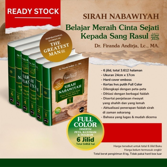 Sirah Nabawiyah Komplit 1 Set Isi 6 Jilid Full Color Firanda Andirja
