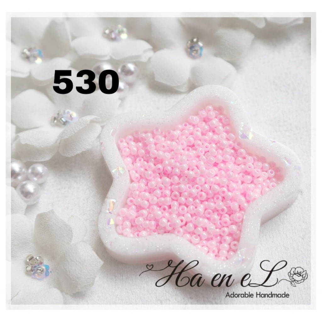 Payet Miyuki pasir seedbead (RR) ukuran 12/O(sp) & 11/O kode 530 (10gr) Pink