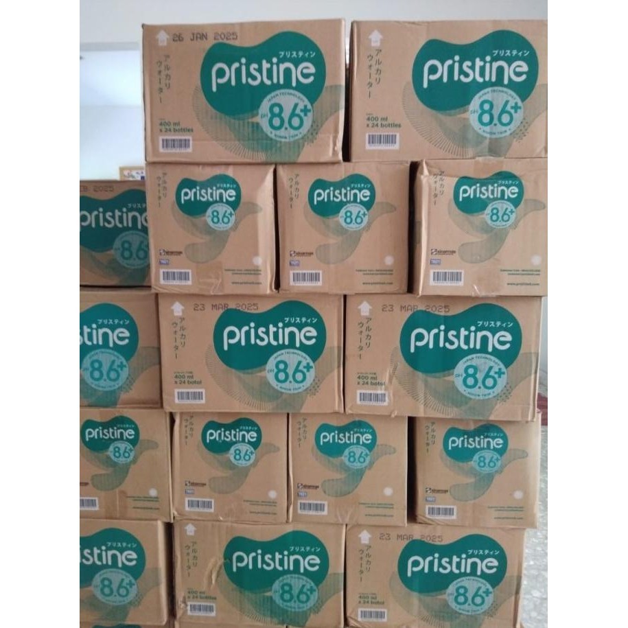 

Air Minum Pristine 8.6+ 400ml 1 dus = 24 botol