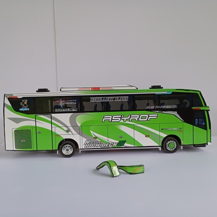 MINIATUR BUS PAPERCRAFT TUAN MUDA ASYROF JB5 HADIAH MAINAN