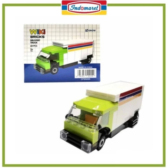 WIKI BRICK TRUK DELIVERY INDOMARET, BUKAN MERK LEGO 68PCS