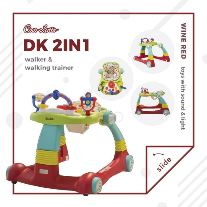 Aknam Baby Walker Cocolatte 2 In 1/Push Walker/Baby Walker Murah