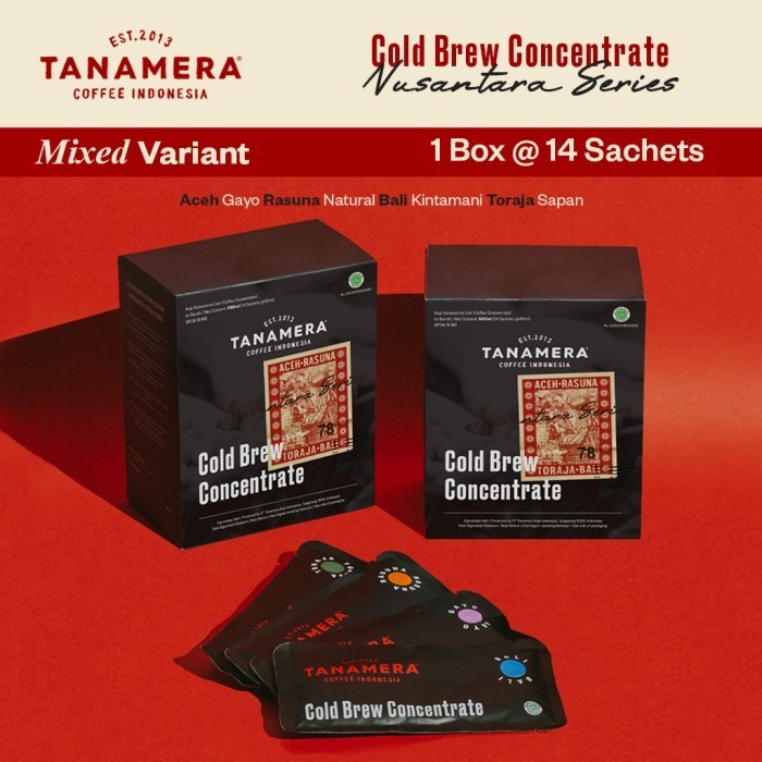 

Ready COLD BREW CONCENTRATE SACHETS SINGLE ORIGIN - TANAMERA COFFEE