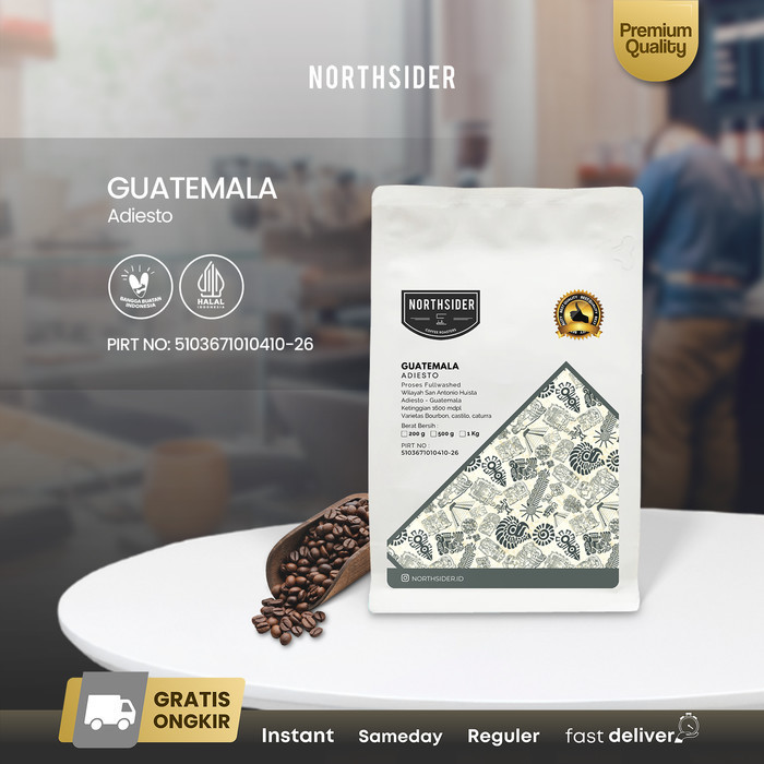

Ready Northsider Kopi arabika Guatemala Adiesto fully-washed coffee 200g