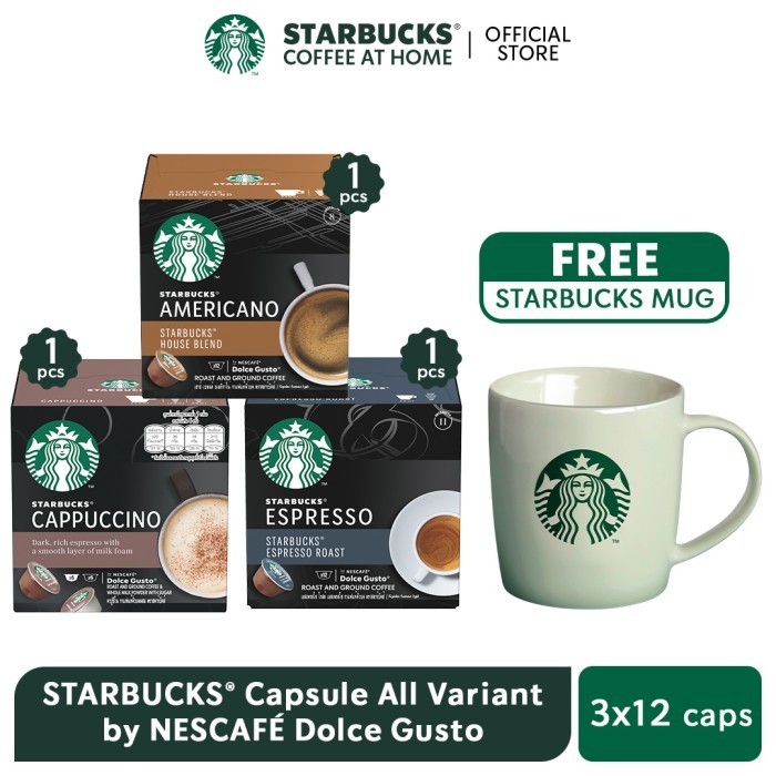 

Ready STARBUCKS Capsule All Variant by NESCAF Dolce Gusto(x3) GET GIFT
