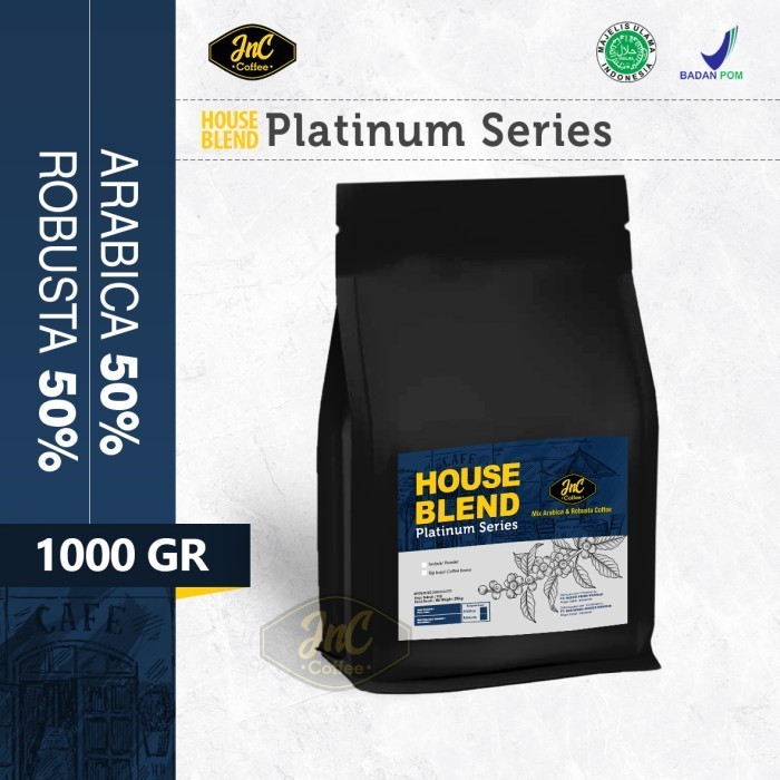 

Ready JnC Platinum House Blend 1 KG 50% Arabica 50% Biji Kopi Robusta