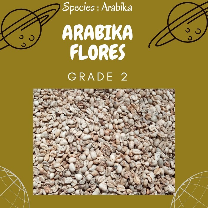

Ready Green bean Arabika Flores Grade 2 - Washed proses 1kg