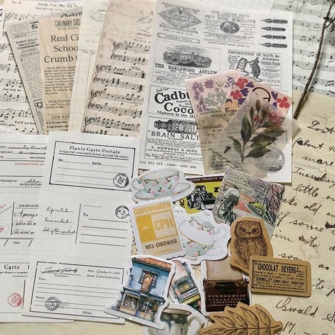 

JOURNAL KIT 75 PCS JOURNALING KIT VINTAGE BUJO JOURNALING VINTAGE JURNAL KIT TERLARIS