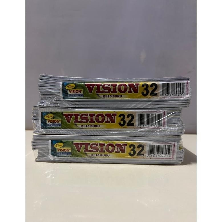 

BUKU TULIS VISION 32 LEMBAR (1PACK ISI 10 BUKU) BISA COD