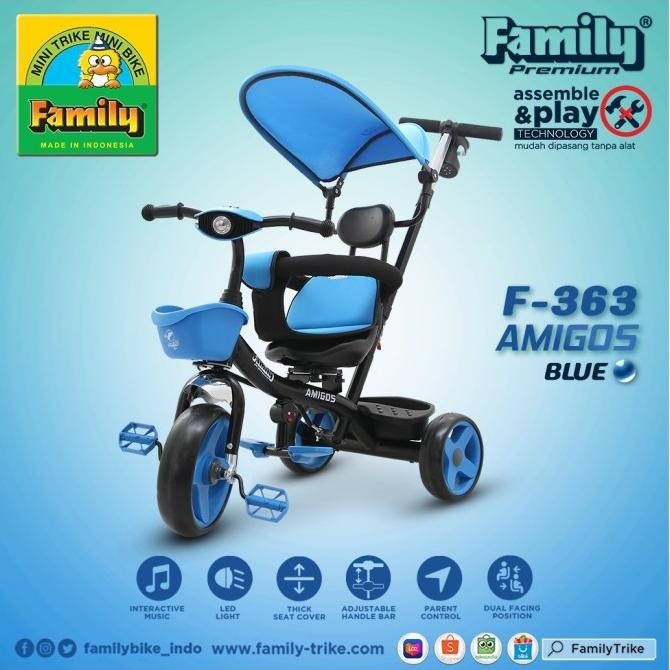 SEPEDA ANAK RODA TIGA FAMILY F363 JOK PUTAR 360