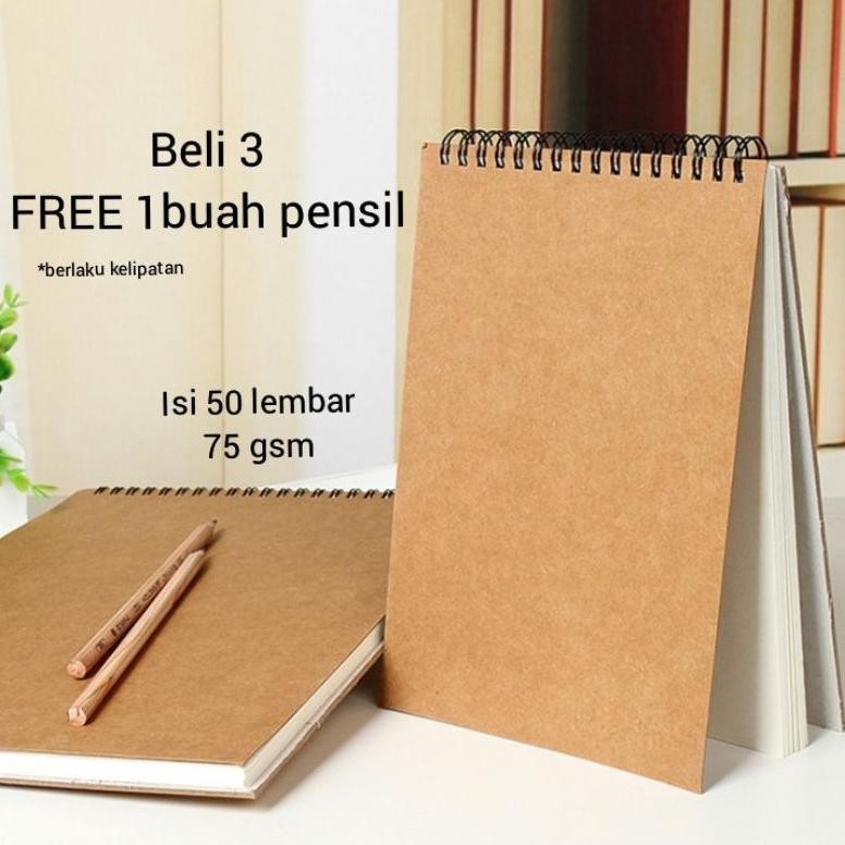 

SKETCHBOOK A5 (50 LEMBAR) - BUKU SKETSA DESAIN GAMBAR - NOTEBOOK GAMBAR POLOS HITAM COKLAT SKET GRATIS ONGKIR