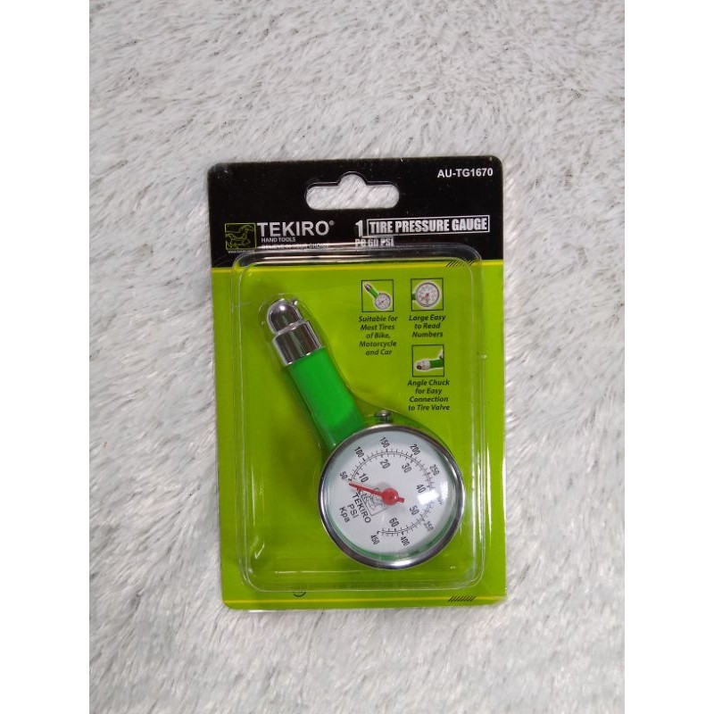 ALAT UKUR TEKANAN ANGIN BAN MOBIL TEKIRO 0-60 PSI