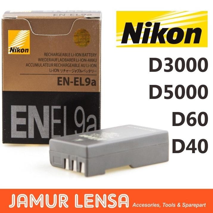 [BARU] Baterai Nikon D5000 D3000 D40 D40x D60 Batre batere EN-EL9a Battery EN EL9 Batrai