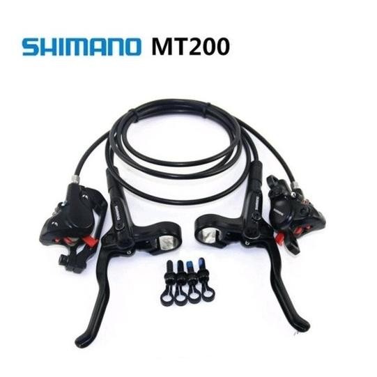 Premium Rem Hidrolik Mt200 Sepeda Lipat Mtb Fullset Brake Mt 200 Brakeset Lever Hydraulic Kaliper Mi