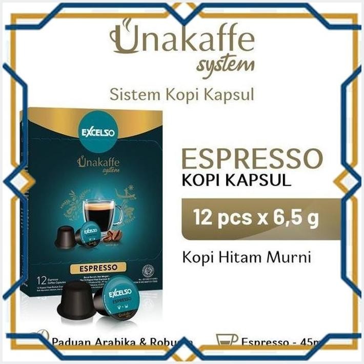 

[GDS] EXCELSO UNAKAFFE ESPRESSO - KOPI KAPSUL-CAPSULE COFFEE (12X6,5GR)