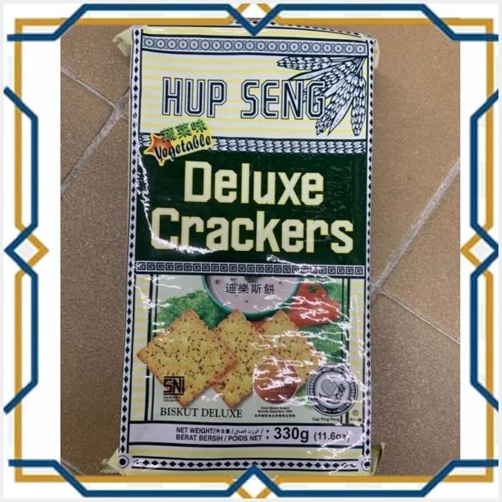 

[GDS] HUP SENG DELUXE CRACKERS VEGETABLE 330 GR | BISKUIT SAYURAN
