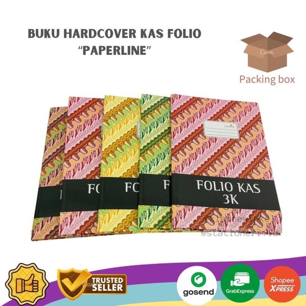 

(FOLIO KAS) BUKU HARD COVER KAS FOLIO PAPERLINE ISI 100 LEMBAR [ 1 PCS ] COD