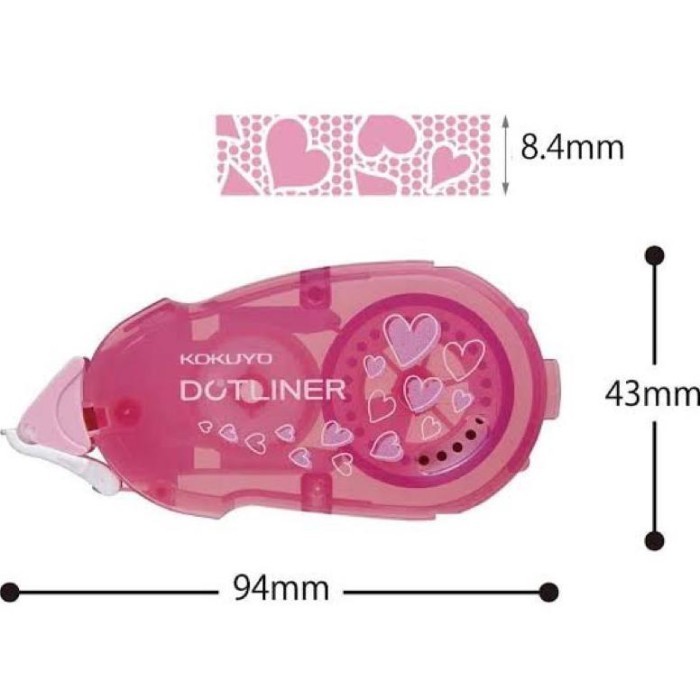

Kokuyo Heart Dotliner Tape Washi Tape Glue Maker / Lem Kertas Praktis K01