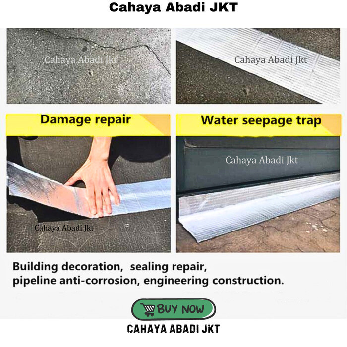 

Lakban Aluminum Foill TaffGUARD KYTO Waterproof 15 cm x 5 m / Lakban Waterproof 15cm x 5m K01