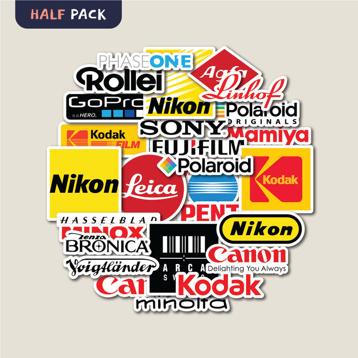 

STICKER PACK LOGO CAMERA STICKER TUMBLER STIKER LAPTOP KOPER HELM K01