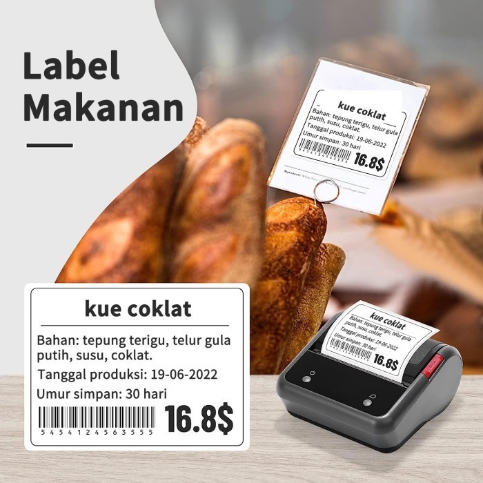 

NIIMBOT B3S Stiker label termal tahan air tanggal produksi makanan K01