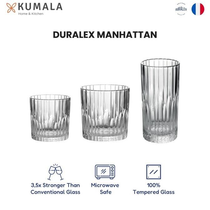 DURALEX MANHATTAN - Gelas Kopi Teh Kaca - Whiskey Coffee Tea Glass Mug